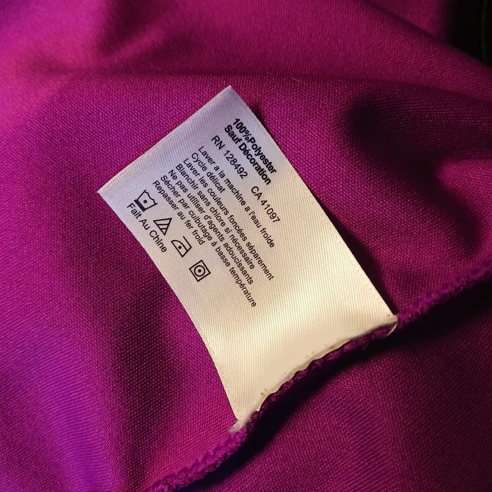 GREG NORMAN Womens Medium Black Purple Playdry 1/4 Zip Athletic Top - Picture 3 of 7